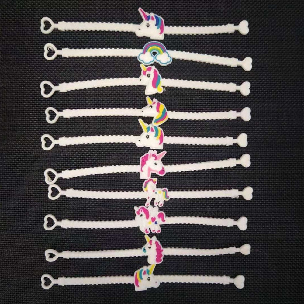 10pcs Unicorn Birthday Party Bracelet Decorations