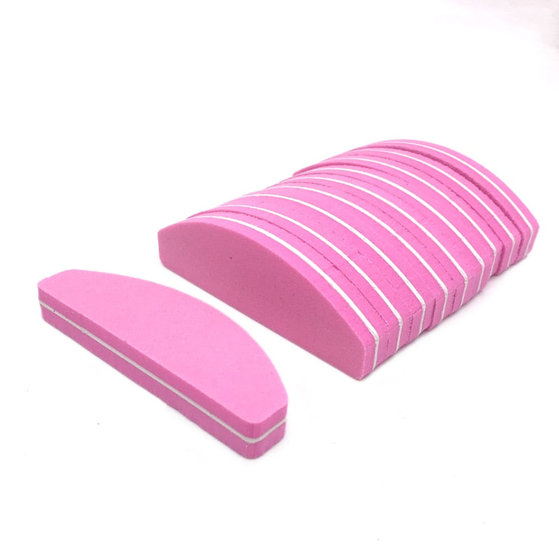 10pcs/ pack 100/180 Grit Nail Files Washable Double-Sided
