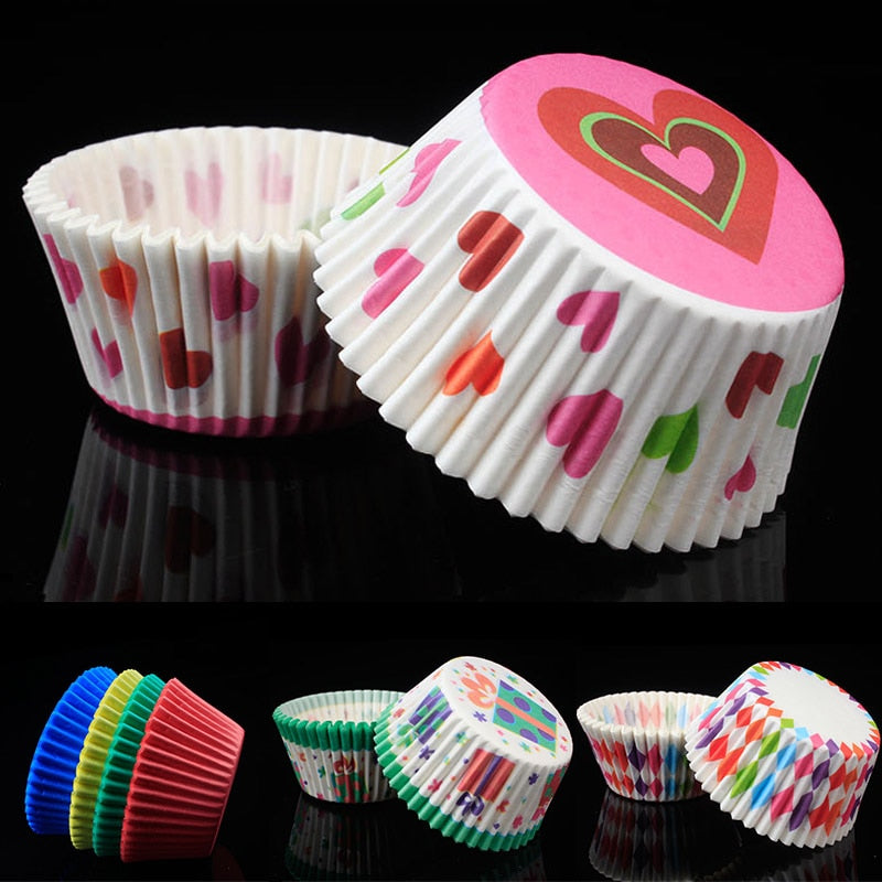 100Pcs/pack Cake Muffin Cupcake Paper Cups