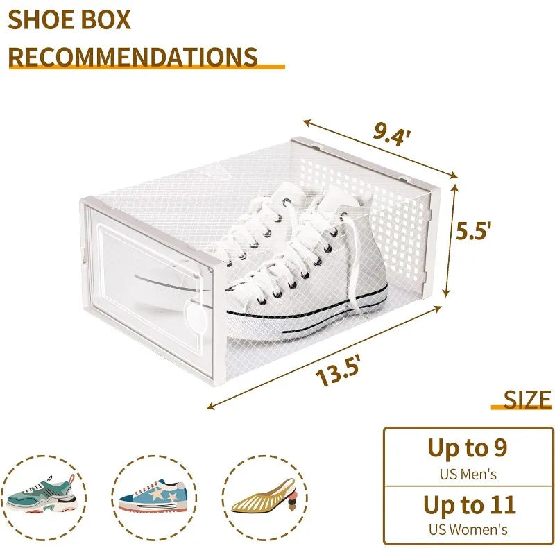 Large (15) Pack Clear Shoe Storage Boxes